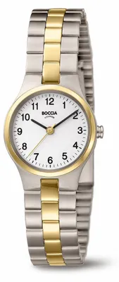 Produktbild von Boccia Damen Armbanduhr 3082-05 Classic Reintitan bicolor goldplattiert