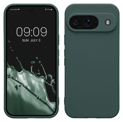 Produktbild von kwmobile Handyhülle für Google Pixel 9 Hülle - weiches Handy Silikon Case - Schutzhülle Cover - Moosgrün
