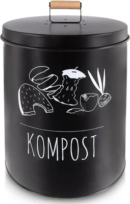 Produktbild von Orion | Küchenkomposter - 8 l - Komposter mit Kohlefilter - Metall - Schwarz - Leichte Reinigung - BLACK