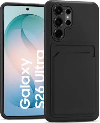 Obrázok produktu pre Puzdro na mobilný telefón Samsung Galaxy S26 Ultra Silikónové ochranné puzdro s priehradkou na karty Slim Wallet Case, čierne