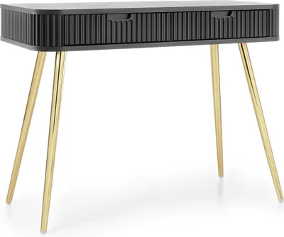 Produktbild von Masseno Schminktisch ZENZERO Kosmetiktisch mit 2 Schubladen, Schwarz