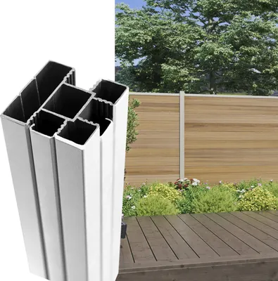 Obrázek produktu pro Hliníkový sloupek T&J ECOSTECK stříbrný 2400 mm