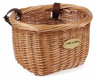 Imagen del producto de Cesta de mimbre para bicicleta, 34X26H21 cm