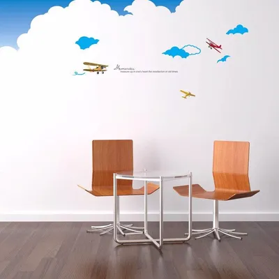 Immagine prodotto di Adesivi da parete, decorazioni adesive, aerei tra le nuvole