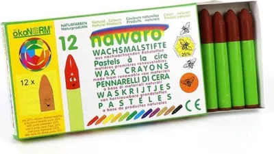 Produktbild von ökoNorm Wachskreide nawaro 12 Stück - rotbraun