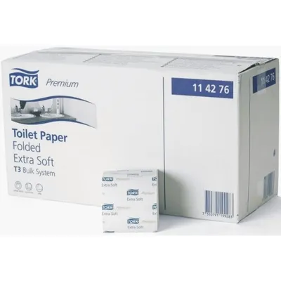 Produktbild von TORK Einzelblatt-Toilettenpapier T3 Premium Extra Soft 2-lagig, 7.560 Tücher