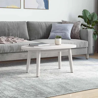 Obrázek produktu pro vidaXL Stolová deska bílá 80x40x2,5 cm Oválný stůl z masivního dřeva borovice