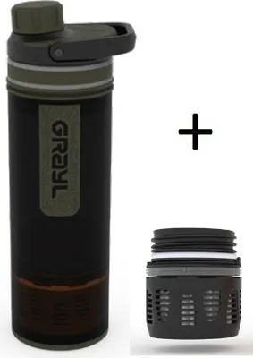 Produktbild von GRAYL UltraPress™ Purifier Bottle Camp Black + Ersatzfilter