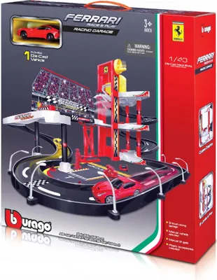 Zdjęcie produktu dla TOR WYŚCIGOWY FERRARI MEGA PARKING BBurago 1:43