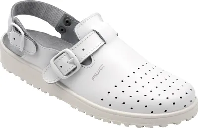 Produktbild von AWC Footwear Berufsschuhe Sandale mit Rist- und Fersenriemen, gelocht in Weiß-43