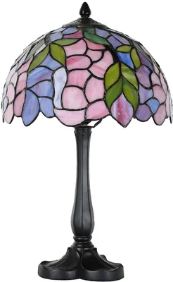 Produktbild von LumiLamp 5LL-6308 Tiffany Tischlampe Rosa Ø 30x50 cm E27 max 60W