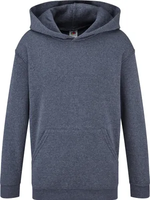 Produktbild von Fruit Of The Loom Pullover mit Kapuze für Kinder BC1367 (164) (Navy meliert)
