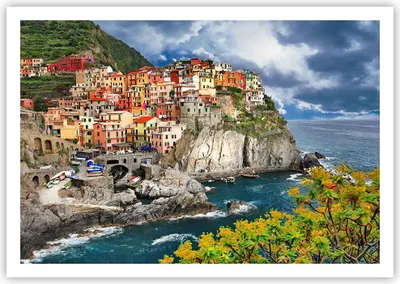 Produktbild von Poster - Poster ohne Rahmen - Italien küste felsen landschaft - 100x70 cm - Wand Bild - Wanddeko - Wandbilder - Kunstposter - Wandposter - Bilder - Kunstdruck - Wandbild - P2XAA100x70-2710