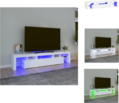Immagine prodotto di mobile TV vidaXL con luci LED bianche 200x36,5x40 cm - Mobili TV