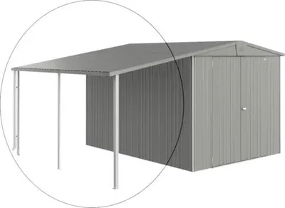 Obrázek produktu pro Přístřešek pro zahradní domek Biohort Europa 6/7 150 x 300 cm křemen šedý metalický