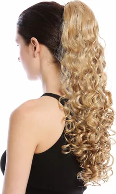 Produktbild von WIG ME UP Zopf Pferdeschwanz Voluminös Locken Goldblond 19AXL-V-24B