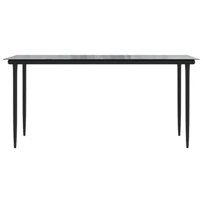Produktbild von Hochwertigen Möbel Gartentische - Schwarz Garten-Esstisch Schwarz 160x80x74cm Stahl und Hartglas NEU9005053