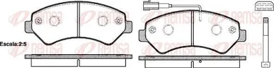 Produktbild von REMSA Bremsbeläge Satz Vorne Bremsklötze für FIAT Ducato Kastenwagen (250, 290) 1275.01