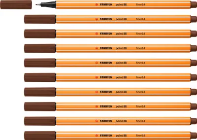Produktbild von Fineliner - STABILO point 88 - 10er Pack - braun