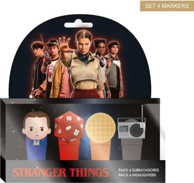 Productafbeelding van Stranger Things tekstmarkeerset van 4 stuks