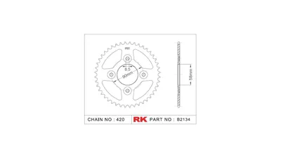 Produktbild von Rk Kettenrad 420 35z Stahl silber