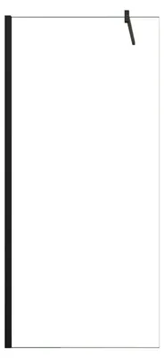 Produktbild von Duschspa Walk-In Dusche 90x200cm Schwarz matt Duschwand 10mm NANO ESG-Glas mit 90cm Stabilisator F131B Duschabtrennung
