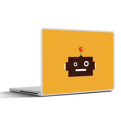 Produktbild von MuchoWow® Laptop Aufkleber Sticker Cover Roboter - Gesicht - Antenne - Gelb - Jungen - Kind 25x18 cm - Laptop-Deko