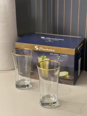 Obrázok produktu pre Pasabahce 6-dielne poháre na vodu Iconic Azur Gold Poháre na vodu Iconic Longdrink Glass 300 cc