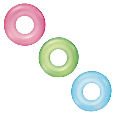 Obrázek produktu pro Bestway 36025, Modrá, Zelená, Růžová, Plovací kruh, Vinyl, 10 rok/roky, Čína, 91 cm