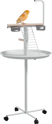 Produktbild von PawHut Spielplatz für Papageien, mit Futterstation Vogelfutterstation mit Rädern