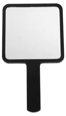 Produktbild von Handspiegel mit Griff 90x160mm Kompakter Kosmetikspiegel für Damen und Mädchen Tragbarer Schminkspiegel Schwarz