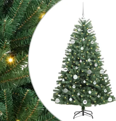 Obrázok produktu pre vidaXL Umelý skladací vianočný stromček so 150 LED diódami zelený 150 cm