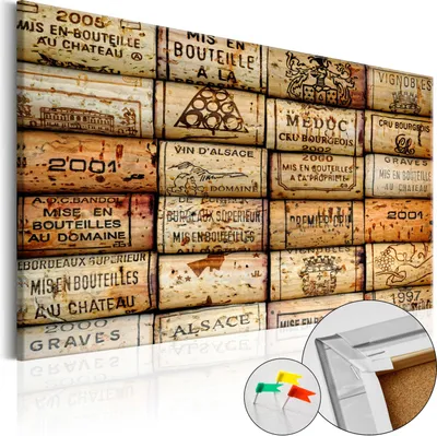 Immagine prodotto di Quadro in tessuto non tessuto di sughero - Vigneto dei ricordi 120x80 cm motivo j-B-0021-p-a