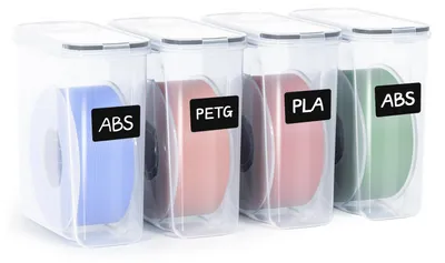 Produktbild von Vigevee 4er-Set 3D Drucker Filament Aufbewahrungsbox 4L, Wasserdichte Trockenbox für 1,75mm Filament (PLA/PETG/TPU)