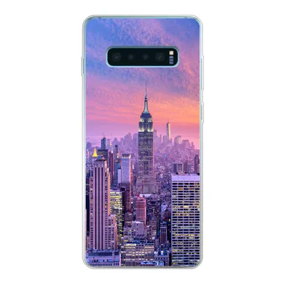Produktbild von MuchoWow® Handyhülle Schutzhülle Hülle für Samsung Galaxy S10 Lite New York - Farben - Skyline Silikon Softcase Handy Hülle - Schutz