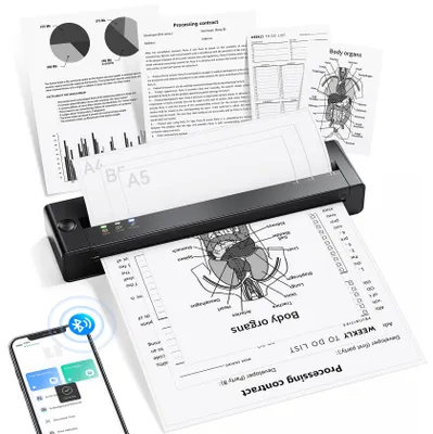 Produktbild von TATTMUSE Thermodrucker A4 Unterstützt das Format A5/B5, Bluetooth Drucker