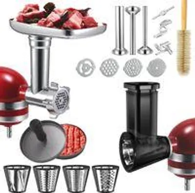 Produktbild von Fleischwolf & Gemüseschneider Kombination – 2-in-1 Küchenmaschine für Zuhause