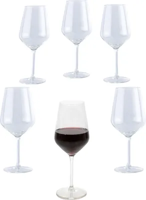 Produktbild von Weingläser-Set,  6 Stück, Weinglas für Rotwein, Rosé und Weiswein, Trento Glas, zeitlos-elegantes Design, spülmaschinengeeignet