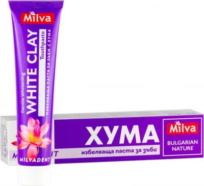 Obrázok produktu pre Milva bieliaca zubná pasta s bielym ílom, 75ml