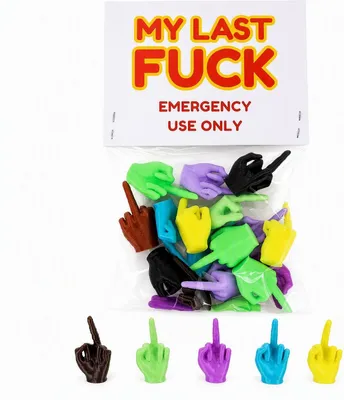 Productafbeelding van Mini beeldjes middelvinger - Set van 20 - Grappige cadeaus voor mannen vrouwen - Kleurrijke mini handjes
