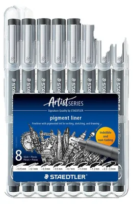 Image de STAEDTLER pigment liner schwarz 8ST Box