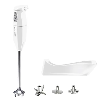 Produktbild von ESGE Zauberstab Cordless Pro Weiß | Akku-Stabmixer mit 2 Akkus, kabellos, Boosterfunktion, für bis zu 30 l, kompatibel mit ESGE Zubehör