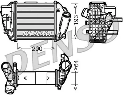 Produktbild von DENSO DIT02005 Ladeluftkühler LLK für AUDI A4 Avant (8E5, B6) Turbo Intercooler