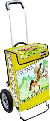 Produktbild von James Einkaufstrolley - TSCHOLLI-TSCHAMPER - stabiler Einkaufswagen mit individuellem Design - mehrfarbig: bunt in Ausführung: Royal-Luftraeder