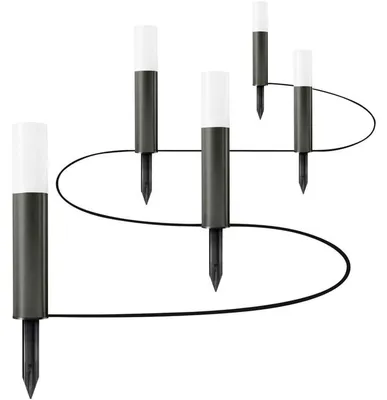 Produktbild von Osram LED Endura Garden Pole Mini Garten-Leuchtenkette, fuer Aussenanwendungen, warmweiss, 5 Pylonen, Hoehe: 22, 7 cm