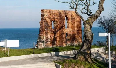Produktbild von Malen nach Zahlen Trzęsacz Kirchenruine 40x50 mit Rahmen Kreativ