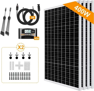 Produktbild von 400W Solarpanel Solarmodul Balkon Solaranlage Komplettset Solar Set Photovoltaik