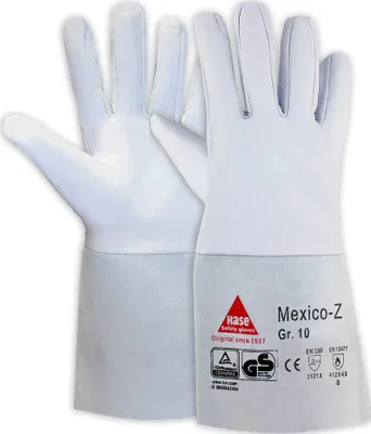 Produktbild von Hase Schweißerhandschuhe Mexico-Z Größe 9, Ziegennappaleder 10 Stk