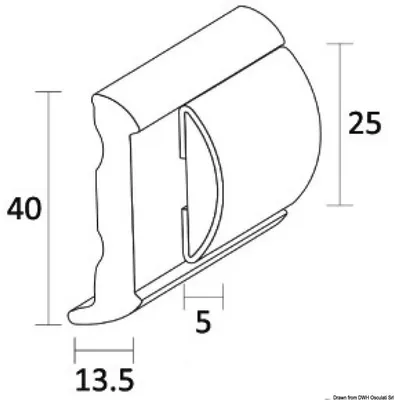 Immagine prodotto di SPHAERA 50 VSagomatura profilo in acciaio SlimUnderlay bianco , 1 pezzo