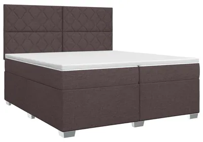 Obrázok produktu pre vidaXL Box spring posteľ s matracom tmavohnedá 200 x 200 cm látka